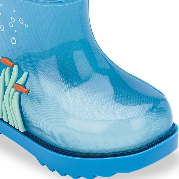 NEW Mini Melissa Baby Toddler Under The Sea Waterproof Starfish Seaweed Wellies - Picture 5 of 7